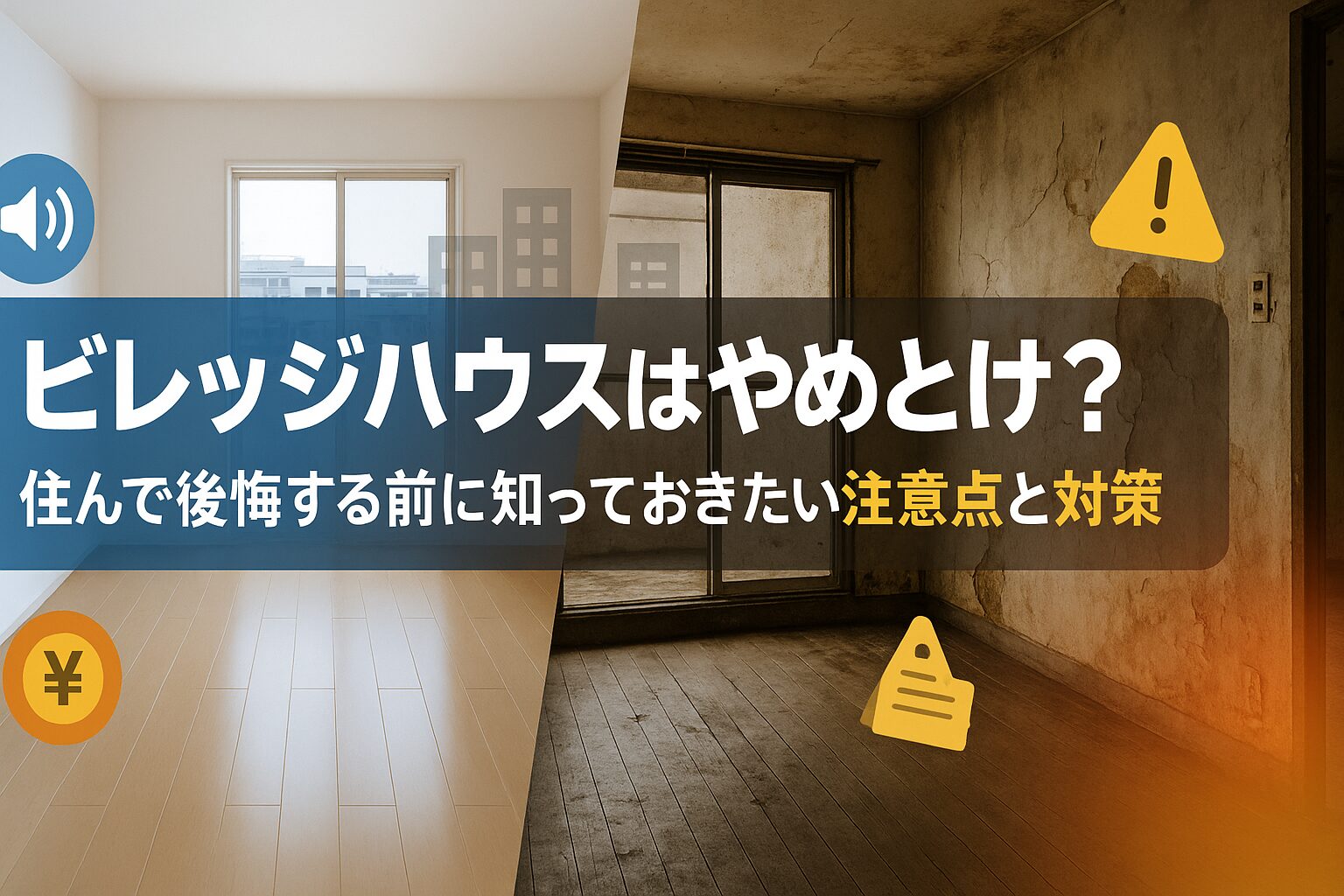 ビレッジハウスはやめとけ？住んで後悔する前に知っておきたい注意点と対策の記事アイキャッチ画像
