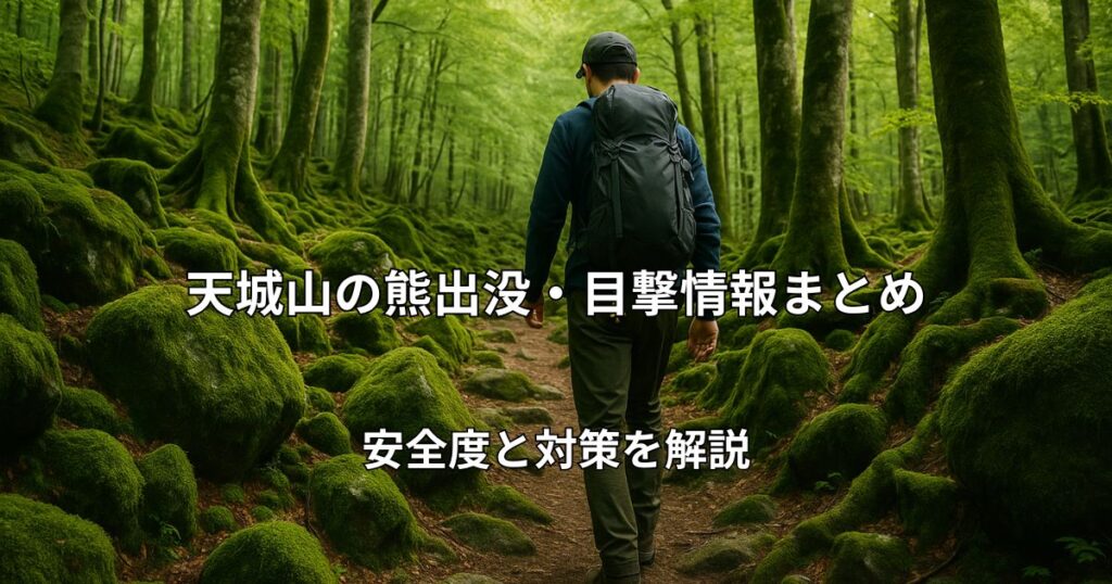 天城山の登山道とブナの原生林