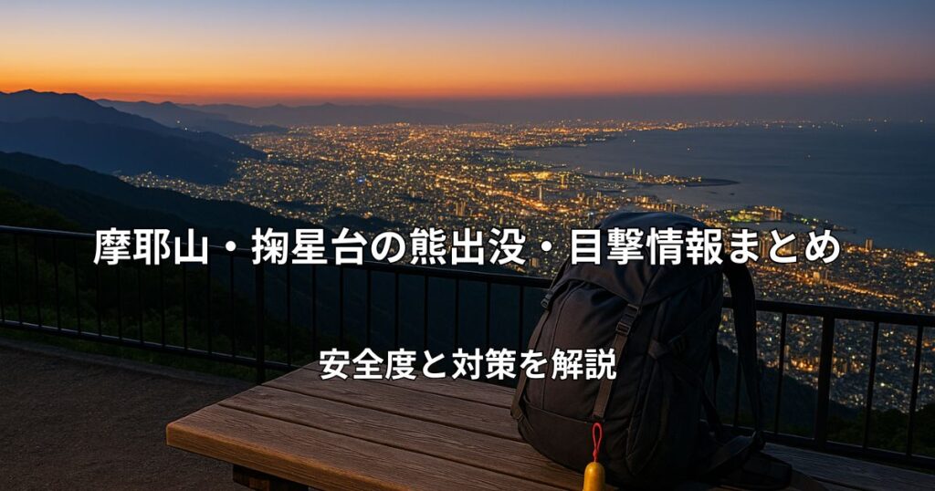 摩耶山掬星台の展望台と熊対策グッズ