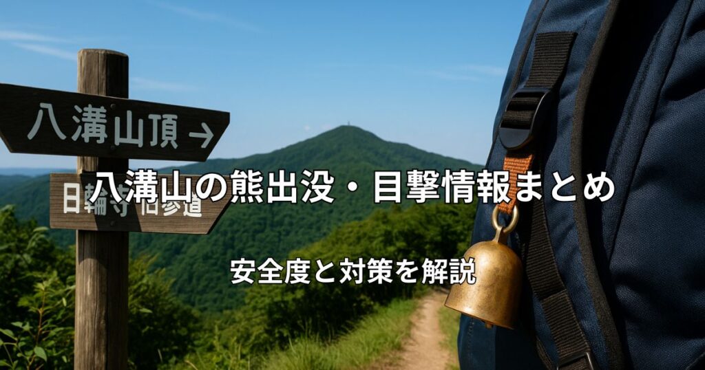 新緑の八溝山と登山道のイメージ