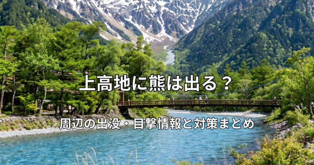 上高地の河童橋と梓川、背景に広がる穂高連峰の美しい風景