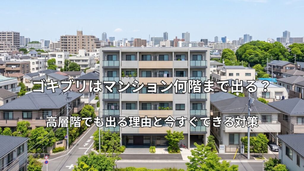 住宅街に建つ中層マンションの外観と街並みの風景