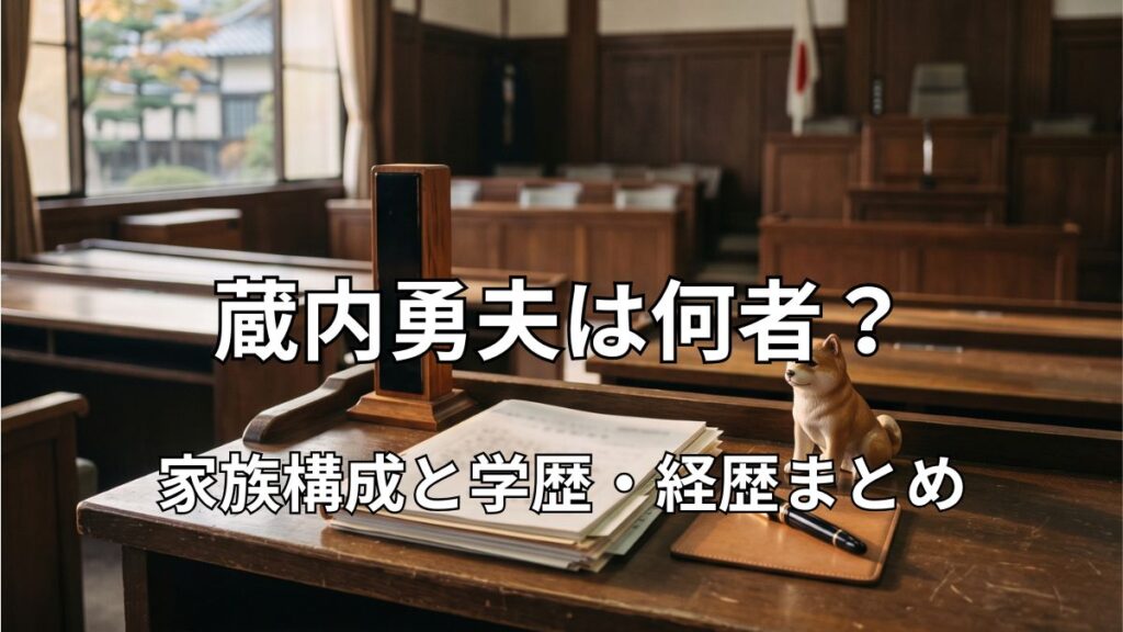 蔵内勇夫氏のプロフィールと経歴を紹介する記事のアイキャッチ画像