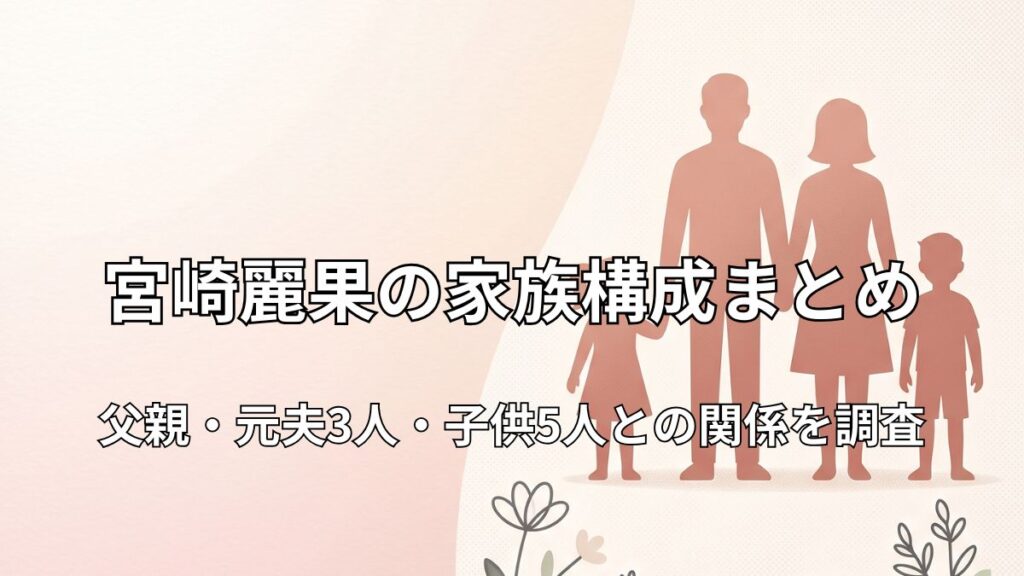 宮崎麗果さんの家族構成を解説する記事のアイキャッチ画像