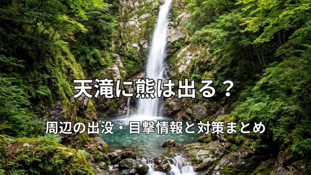 兵庫県養父市にある名瀑「天滝」の雄大な滝と澄んだ滝つぼ、緑豊かな渓谷の風景